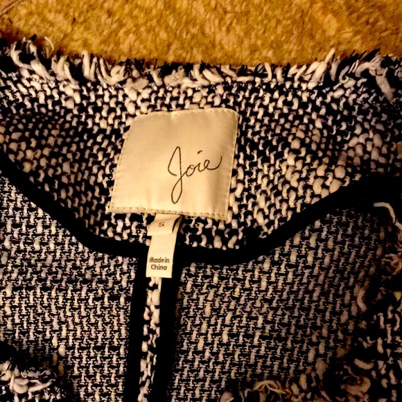 Joie zip up sweater wool-like cotton-poly blend - Picture 2 of 6